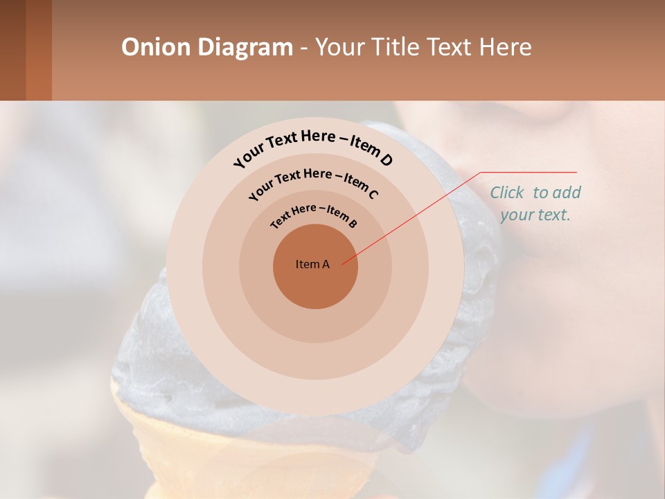 A Child Is Eating A Piece Of Blue Ice Cream PowerPoint Template