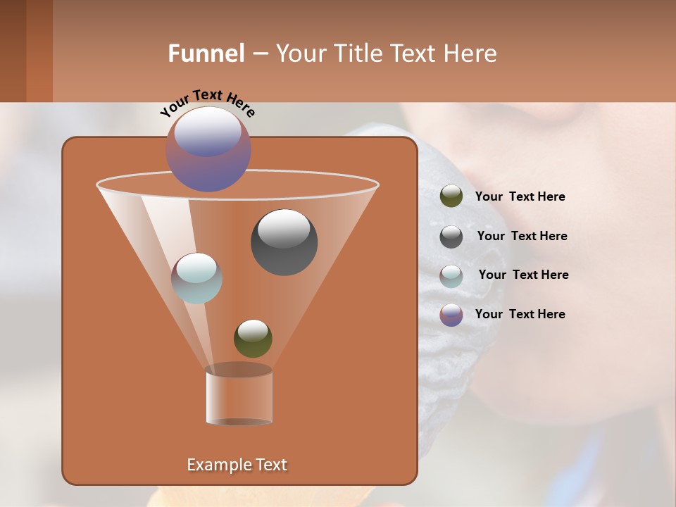 A Child Is Eating A Piece Of Blue Ice Cream PowerPoint Template