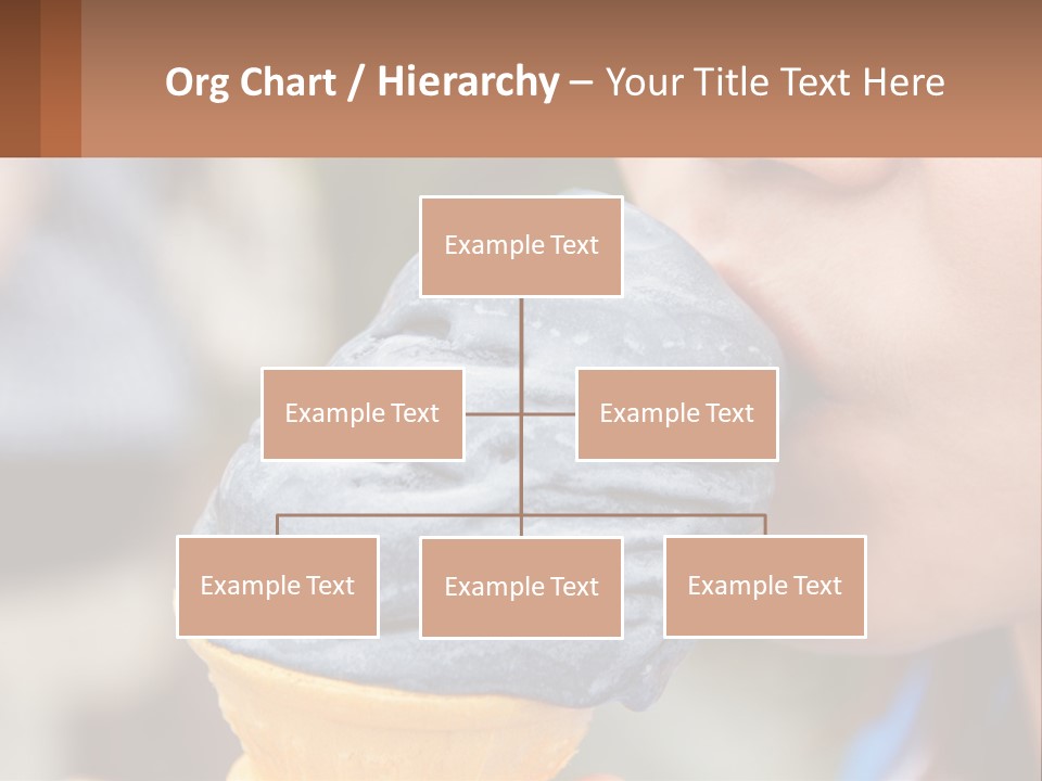 A Child Is Eating A Piece Of Blue Ice Cream PowerPoint Template