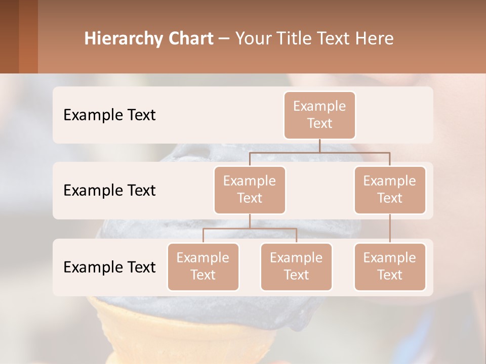 A Child Is Eating A Piece Of Blue Ice Cream PowerPoint Template