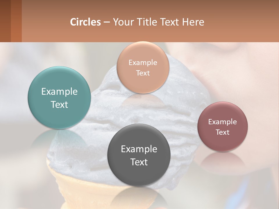 A Child Is Eating A Piece Of Blue Ice Cream PowerPoint Template