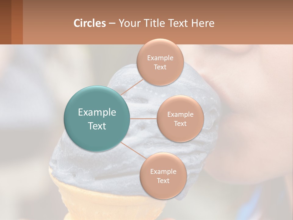 A Child Is Eating A Piece Of Blue Ice Cream PowerPoint Template