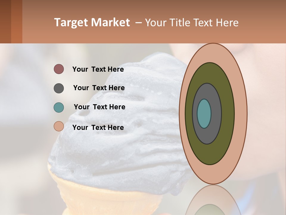 A Child Is Eating A Piece Of Blue Ice Cream PowerPoint Template