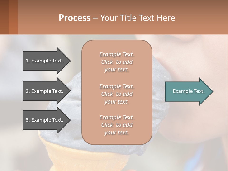 A Child Is Eating A Piece Of Blue Ice Cream PowerPoint Template