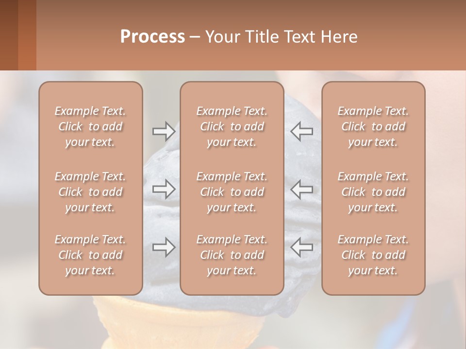 A Child Is Eating A Piece Of Blue Ice Cream PowerPoint Template