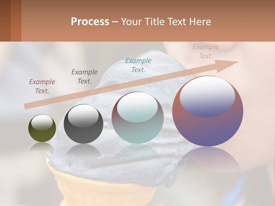 A Child Is Eating A Piece Of Blue Ice Cream PowerPoint Template