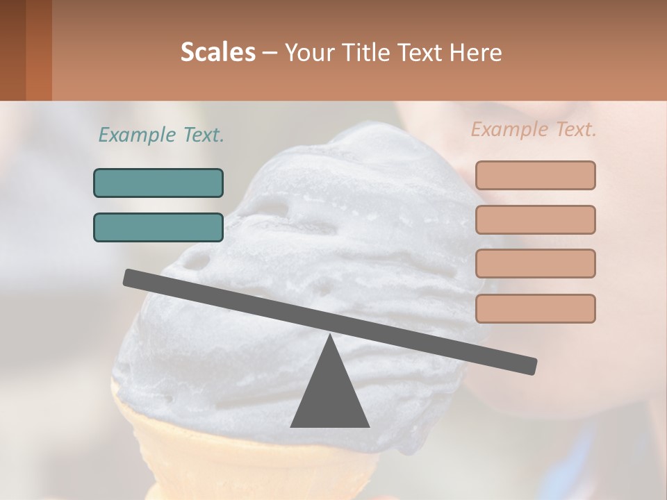 A Child Is Eating A Piece Of Blue Ice Cream PowerPoint Template