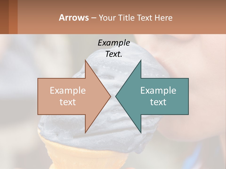 A Child Is Eating A Piece Of Blue Ice Cream PowerPoint Template