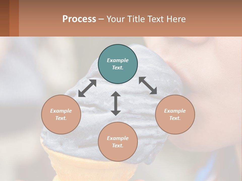 A Child Is Eating A Piece Of Blue Ice Cream PowerPoint Template