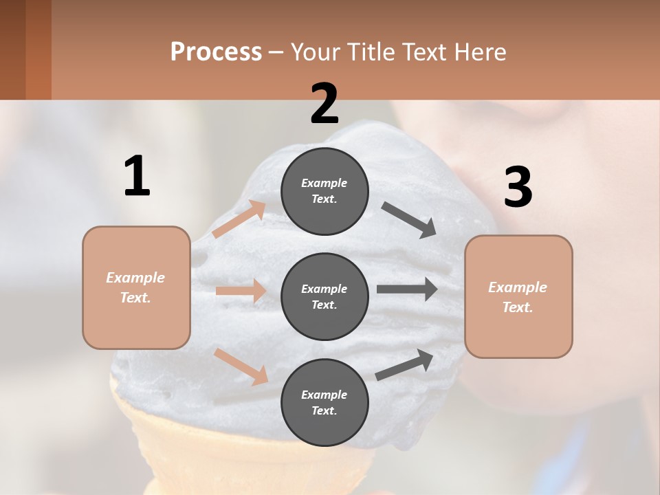A Child Is Eating A Piece Of Blue Ice Cream PowerPoint Template