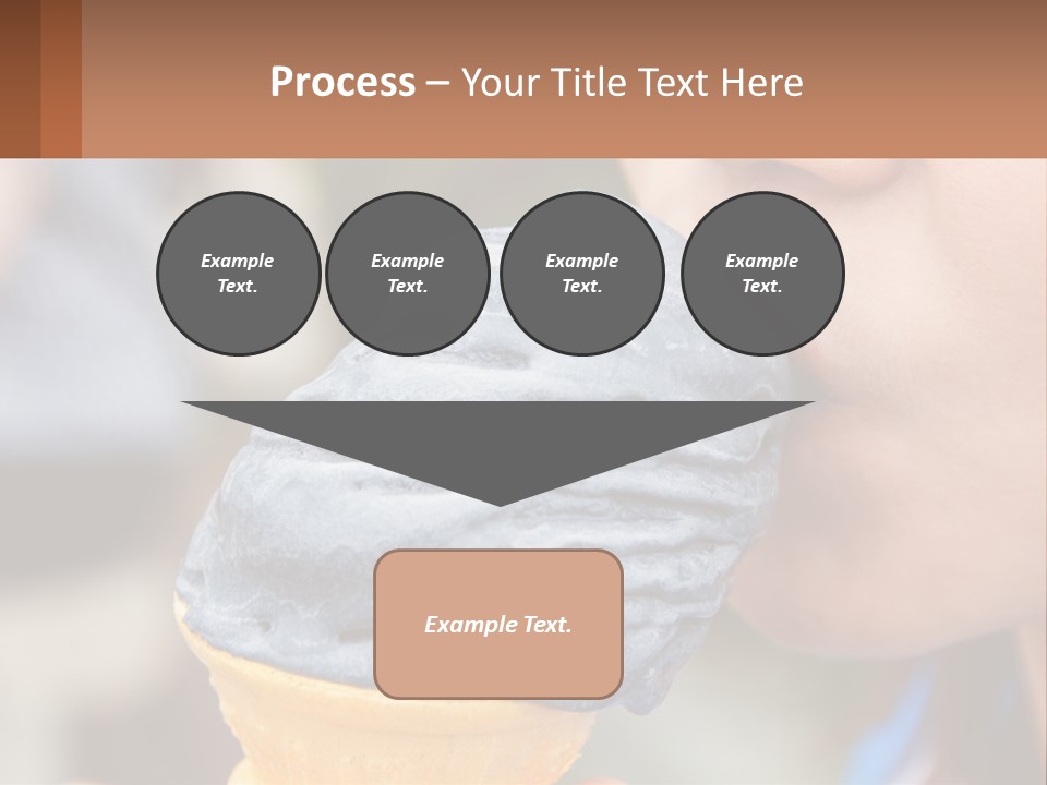 A Child Is Eating A Piece Of Blue Ice Cream PowerPoint Template