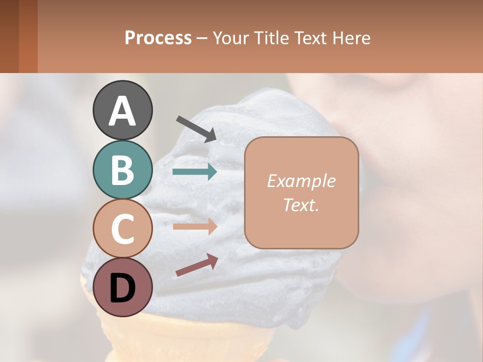 A Child Is Eating A Piece Of Blue Ice Cream PowerPoint Template