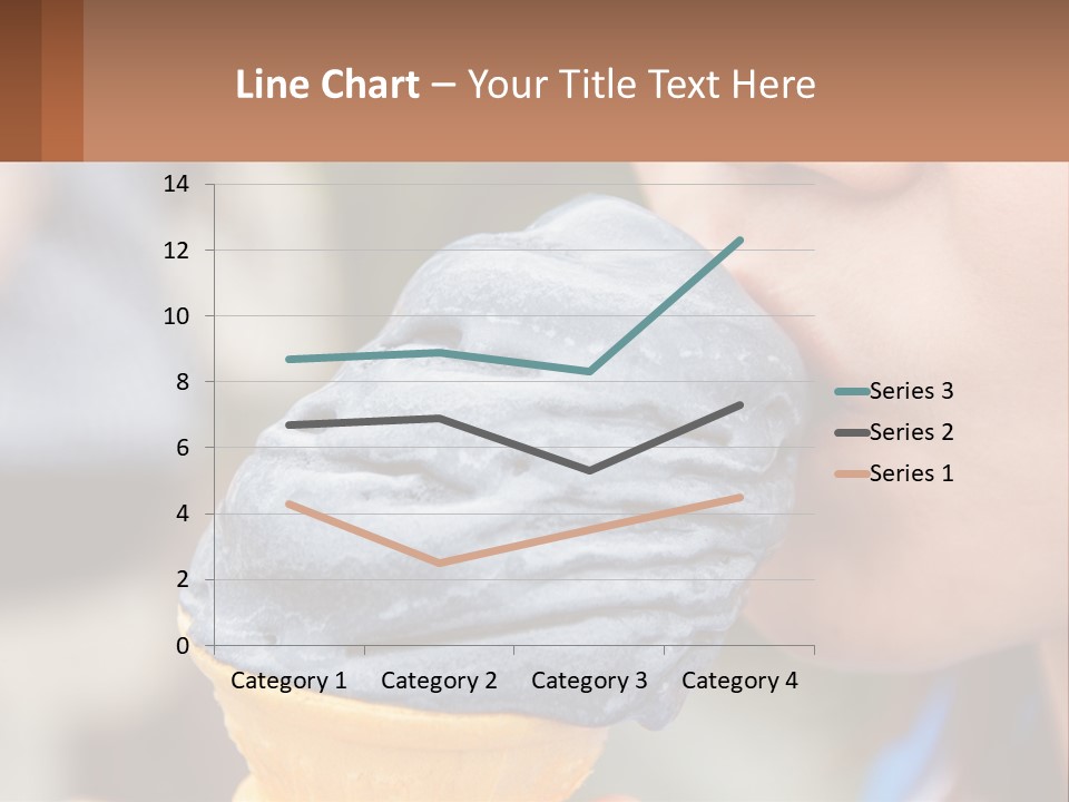 A Child Is Eating A Piece Of Blue Ice Cream PowerPoint Template