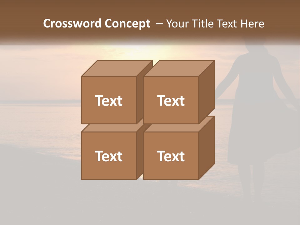 A Mother And Daughter Holding Hands On The Beach At Sunset PowerPoint Template