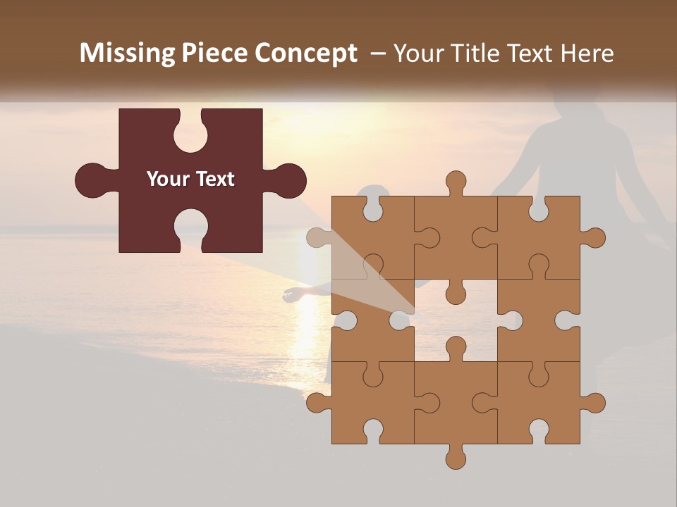 A Mother And Daughter Holding Hands On The Beach At Sunset PowerPoint Template