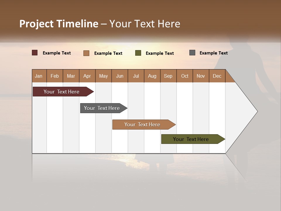A Mother And Daughter Holding Hands On The Beach At Sunset PowerPoint Template