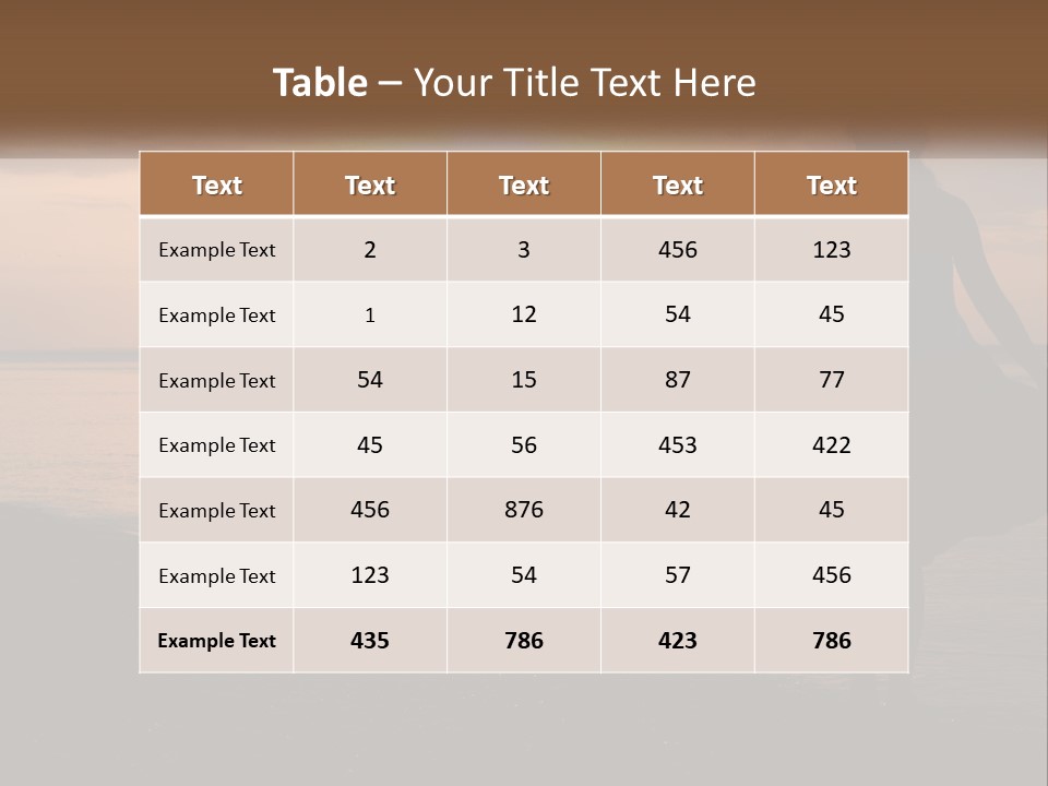 A Mother And Daughter Holding Hands On The Beach At Sunset PowerPoint Template