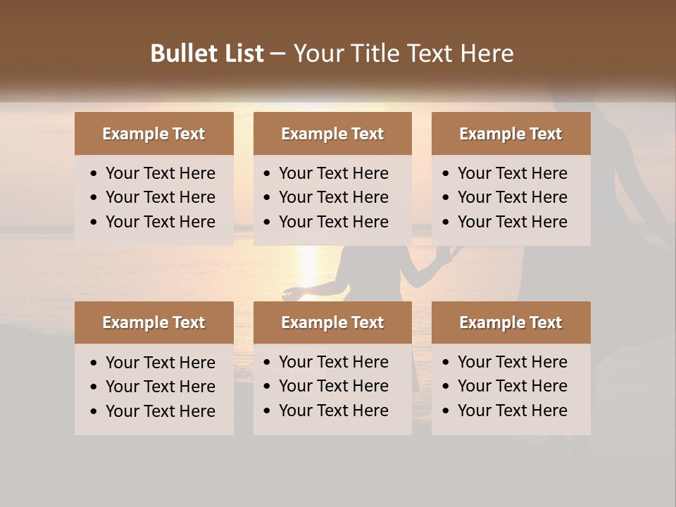 A Mother And Daughter Holding Hands On The Beach At Sunset PowerPoint Template