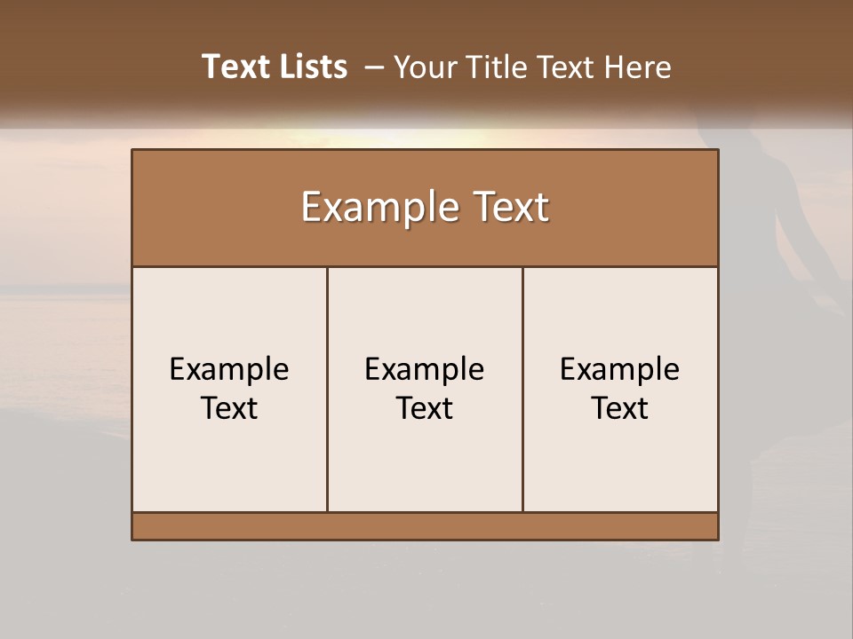 A Mother And Daughter Holding Hands On The Beach At Sunset PowerPoint Template