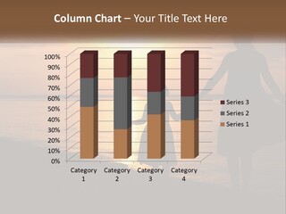 A Mother And Daughter Holding Hands On The Beach At Sunset PowerPoint Template