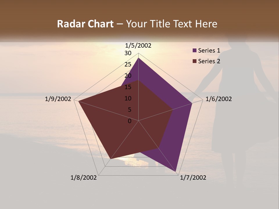 A Mother And Daughter Holding Hands On The Beach At Sunset PowerPoint Template