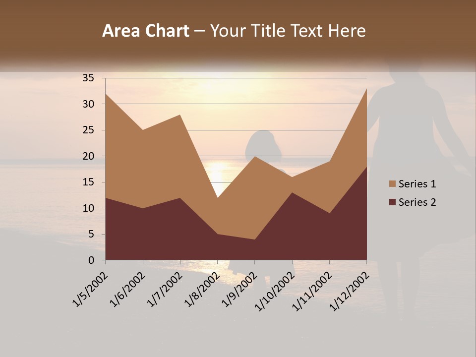 A Mother And Daughter Holding Hands On The Beach At Sunset PowerPoint Template