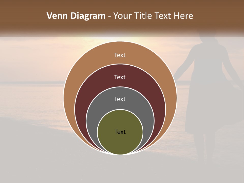 A Mother And Daughter Holding Hands On The Beach At Sunset PowerPoint Template