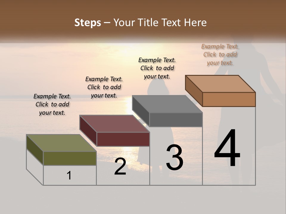 A Mother And Daughter Holding Hands On The Beach At Sunset PowerPoint Template