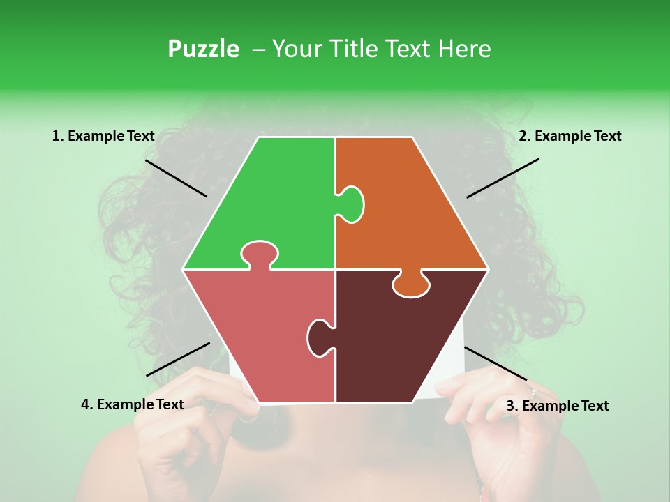 A Woman Holding A Card With A Smiley Face On It PowerPoint Template