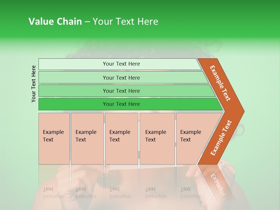 A Woman Holding A Card With A Smiley Face On It PowerPoint Template