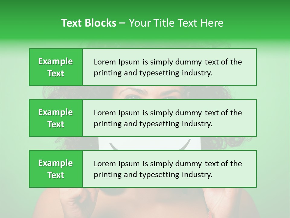 A Woman Holding A Card With A Smiley Face On It PowerPoint Template