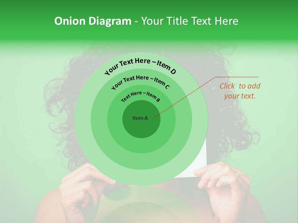 A Woman Holding A Card With A Smiley Face On It PowerPoint Template