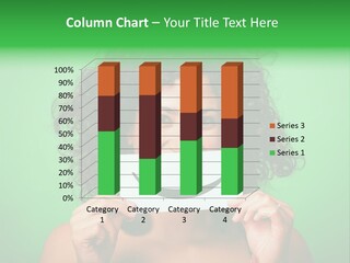 A Woman Holding A Card With A Smiley Face On It PowerPoint Template