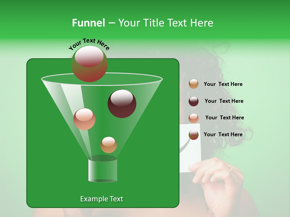 A Woman Holding A Card With A Smiley Face On It PowerPoint Template