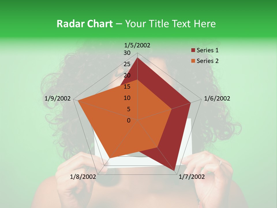 A Woman Holding A Card With A Smiley Face On It PowerPoint Template