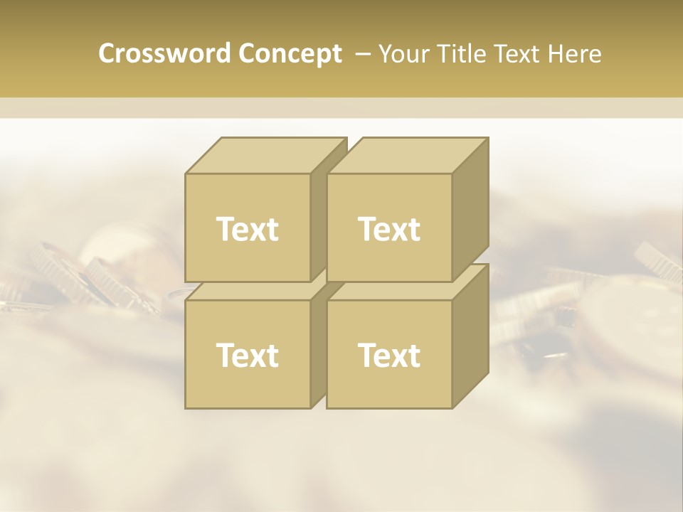 A Pile Of Gold Coins With A Bit Coin On Top PowerPoint Template