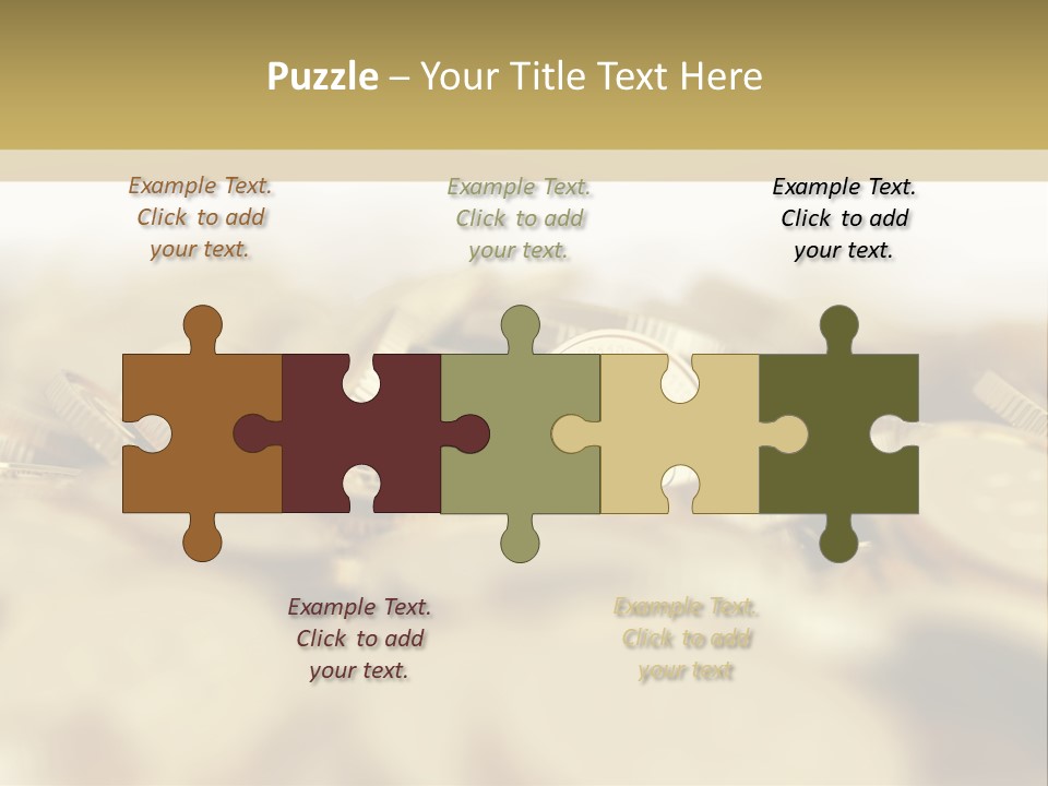 A Pile Of Gold Coins With A Bit Coin On Top PowerPoint Template