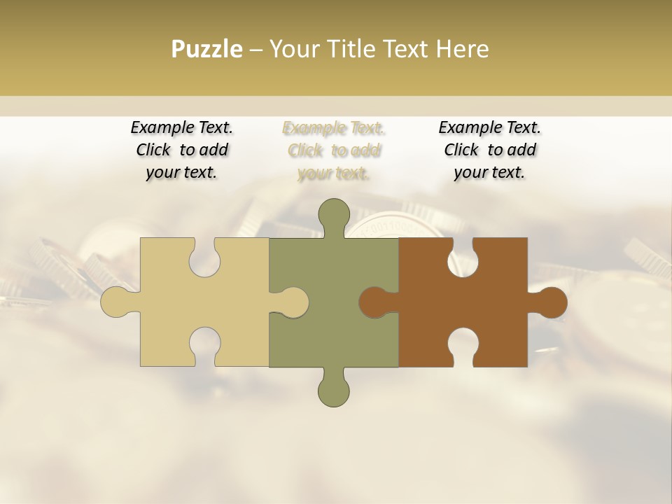 A Pile Of Gold Coins With A Bit Coin On Top PowerPoint Template