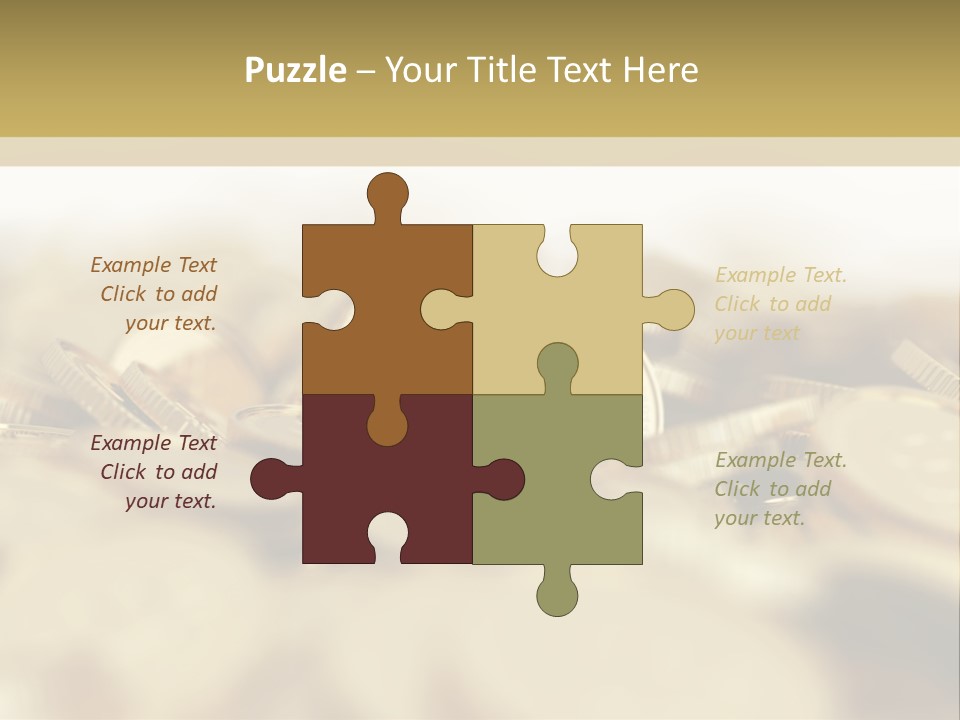 A Pile Of Gold Coins With A Bit Coin On Top PowerPoint Template