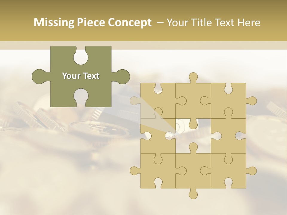 A Pile Of Gold Coins With A Bit Coin On Top PowerPoint Template