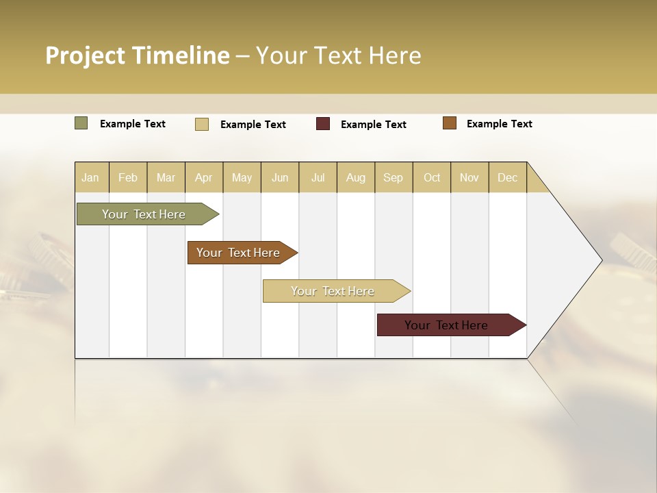 A Pile Of Gold Coins With A Bit Coin On Top PowerPoint Template