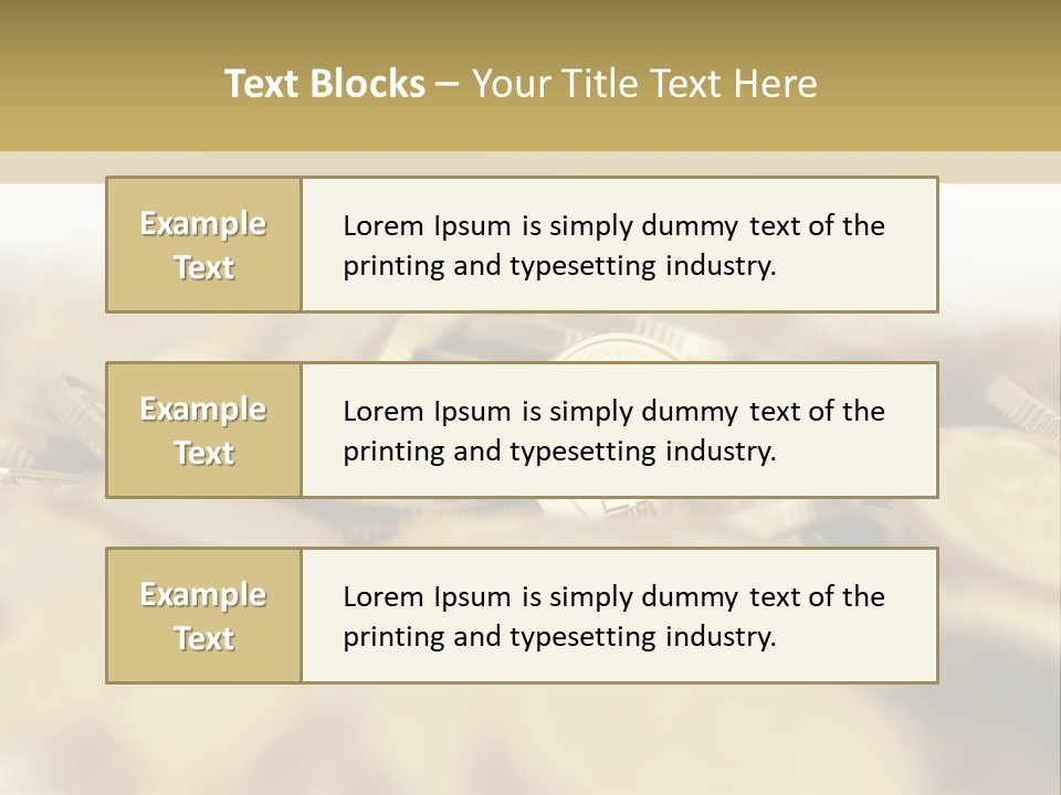 A Pile Of Gold Coins With A Bit Coin On Top PowerPoint Template