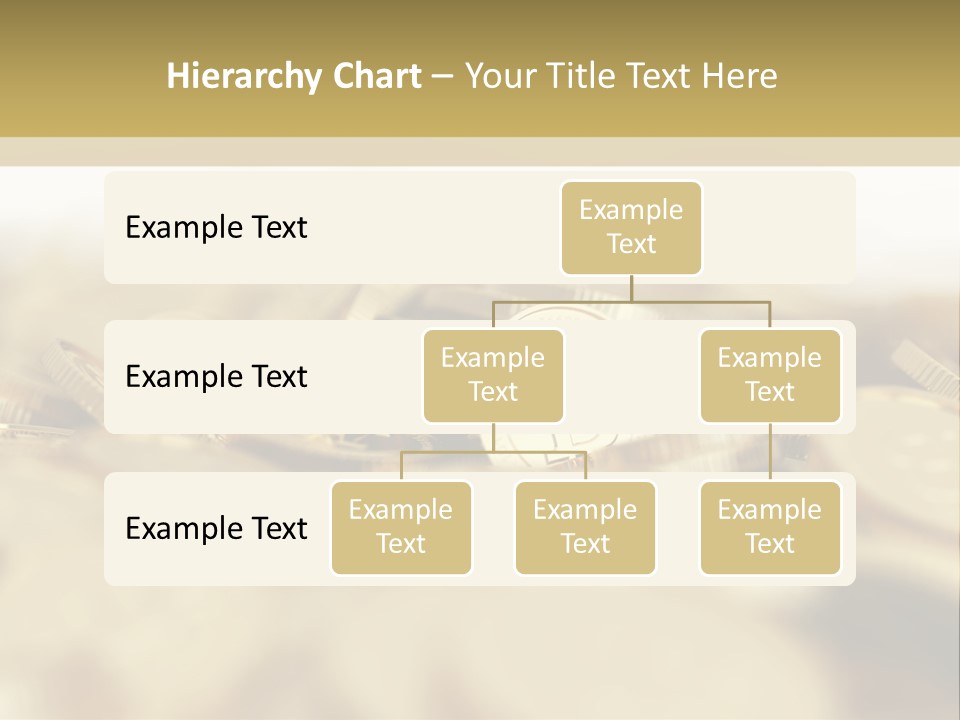 A Pile Of Gold Coins With A Bit Coin On Top PowerPoint Template
