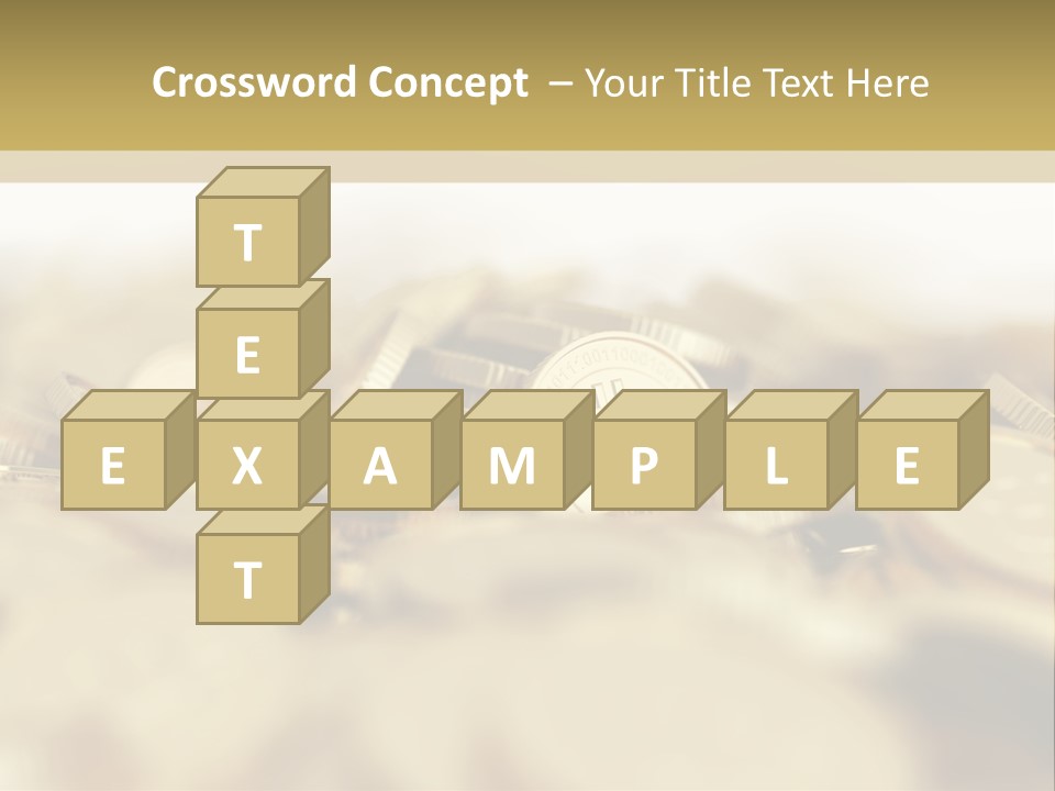 A Pile Of Gold Coins With A Bit Coin On Top PowerPoint Template