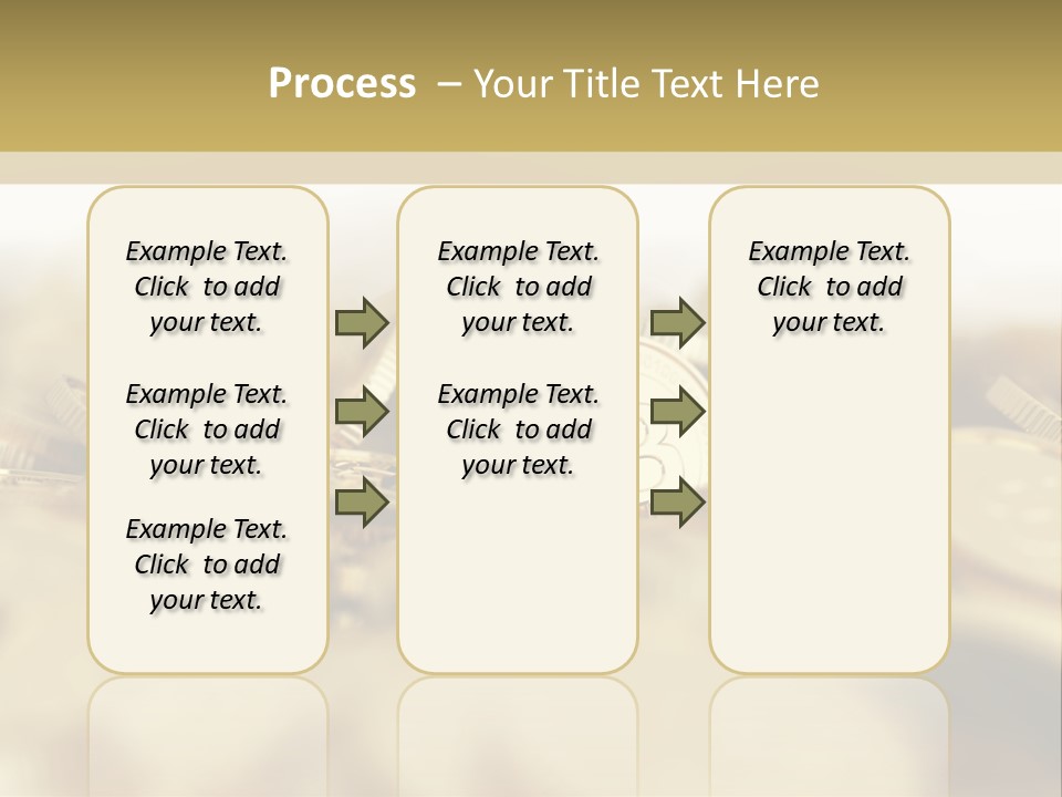 A Pile Of Gold Coins With A Bit Coin On Top PowerPoint Template