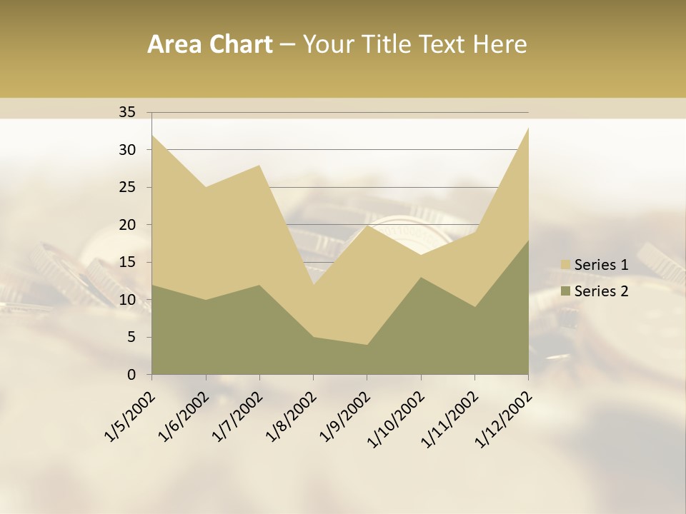 A Pile Of Gold Coins With A Bit Coin On Top PowerPoint Template