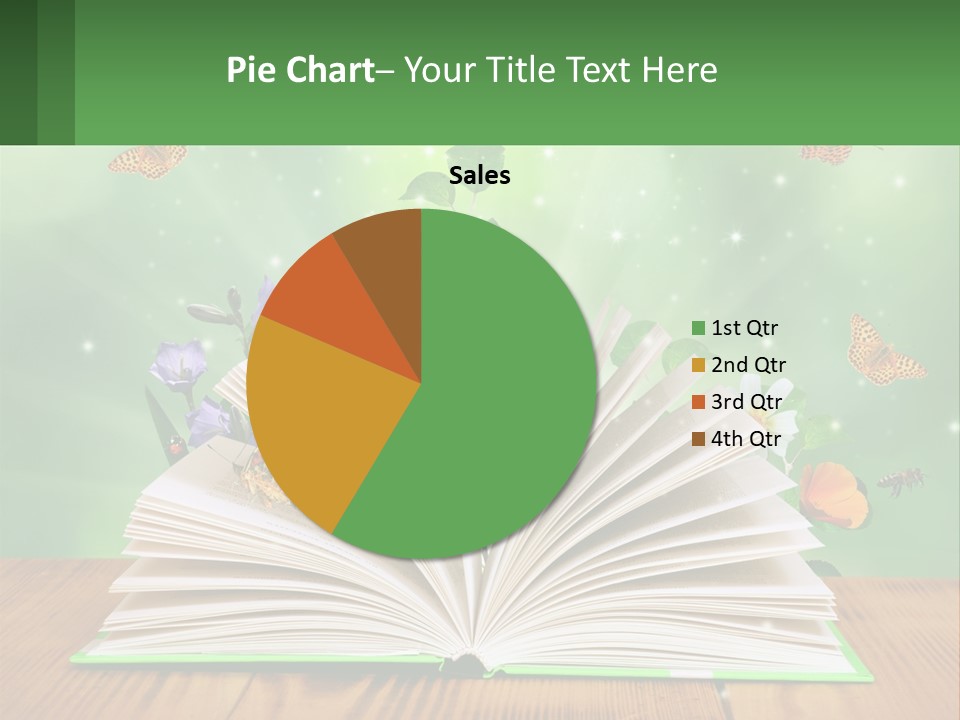 An Open Book With A Plant Growing Out Of It PowerPoint Template