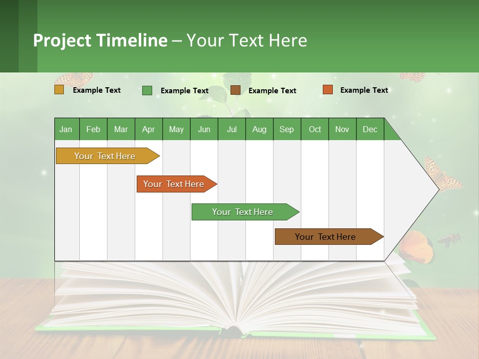 An Open Book With A Plant Growing Out Of It PowerPoint Template