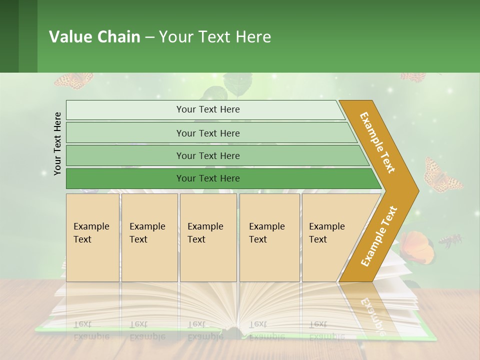 An Open Book With A Plant Growing Out Of It PowerPoint Template