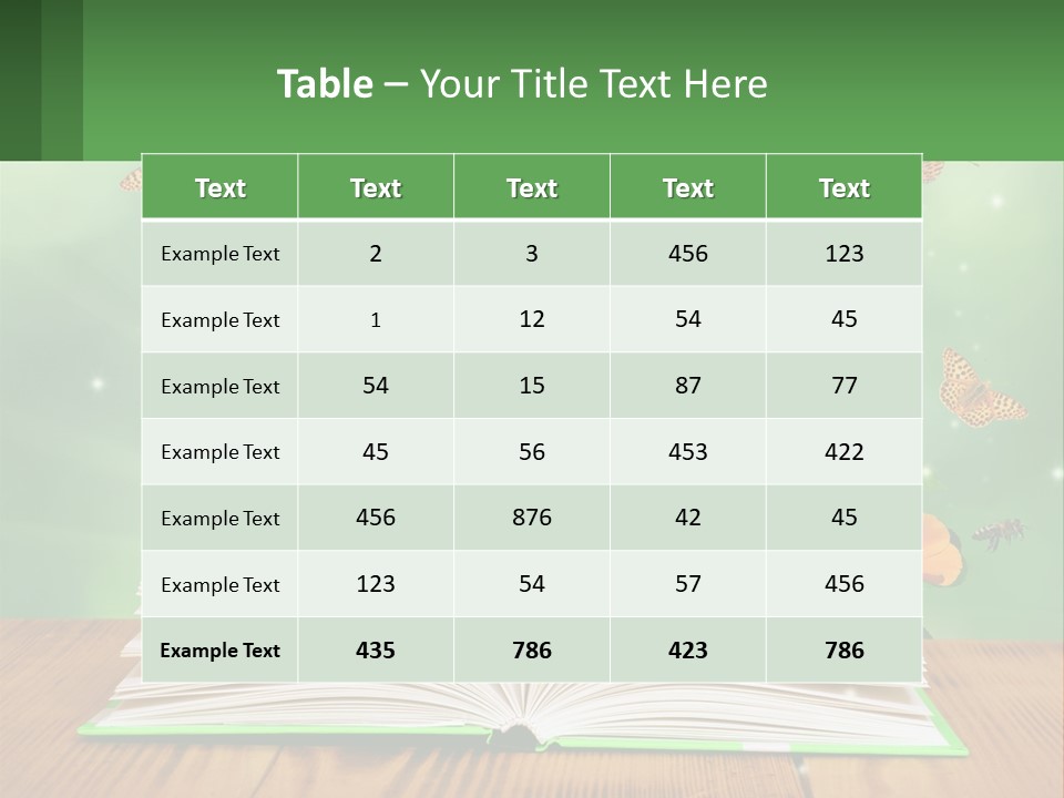 An Open Book With A Plant Growing Out Of It PowerPoint Template